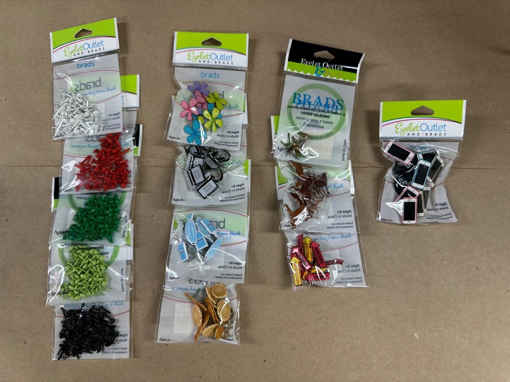 13 Eyelet Outlet brad packages bundle lot
