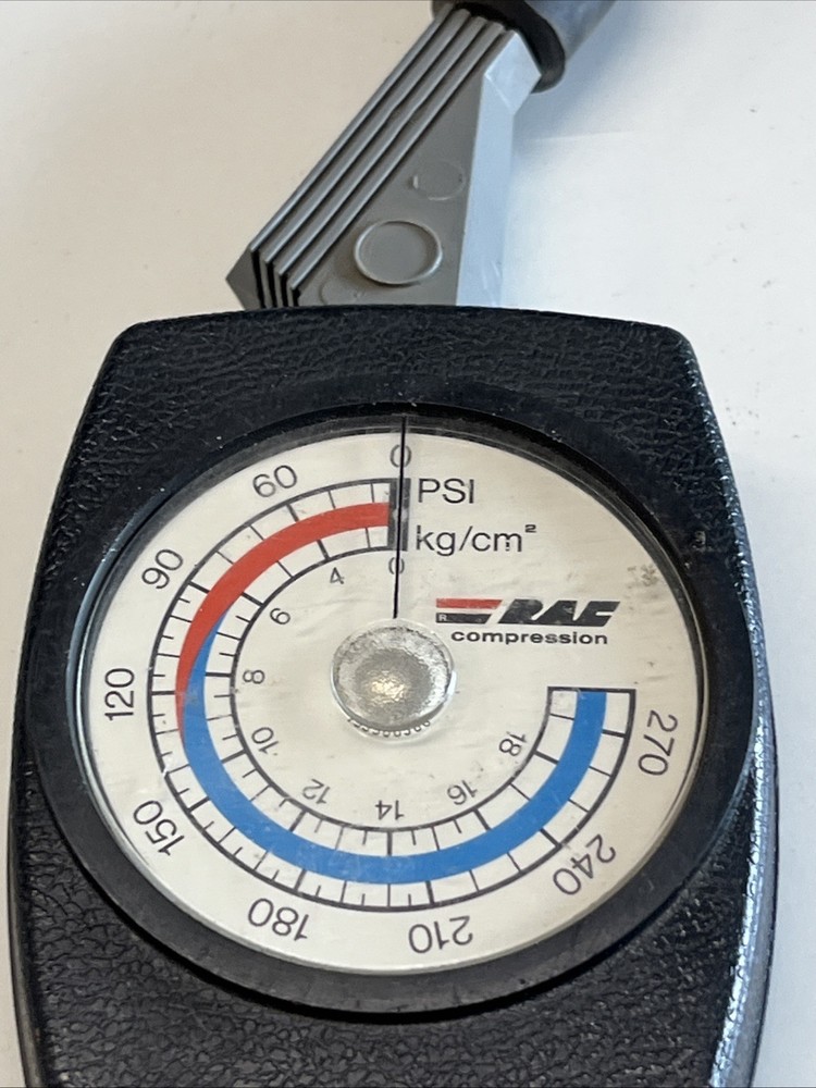 Vintage RAC Engine Compression Tester Gauge PSI Kg/cm² Tool