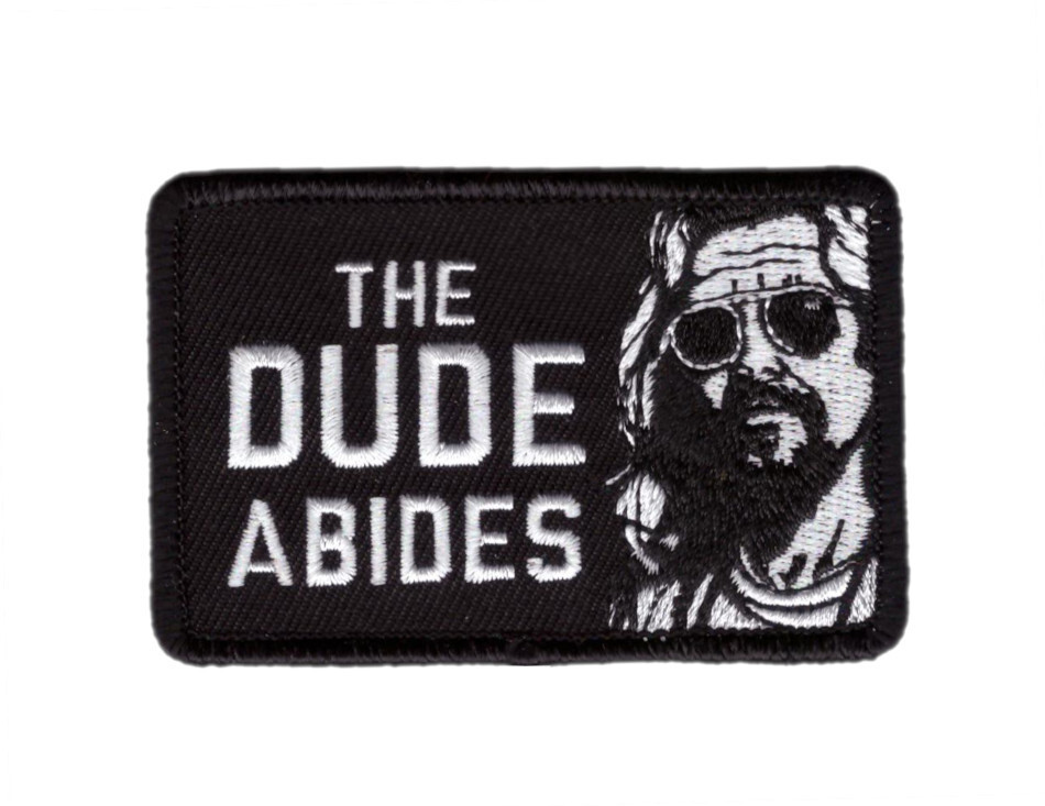 Dude Abides Big Lebowski Patch for VELCRO® BRAND Hook Fasteners
