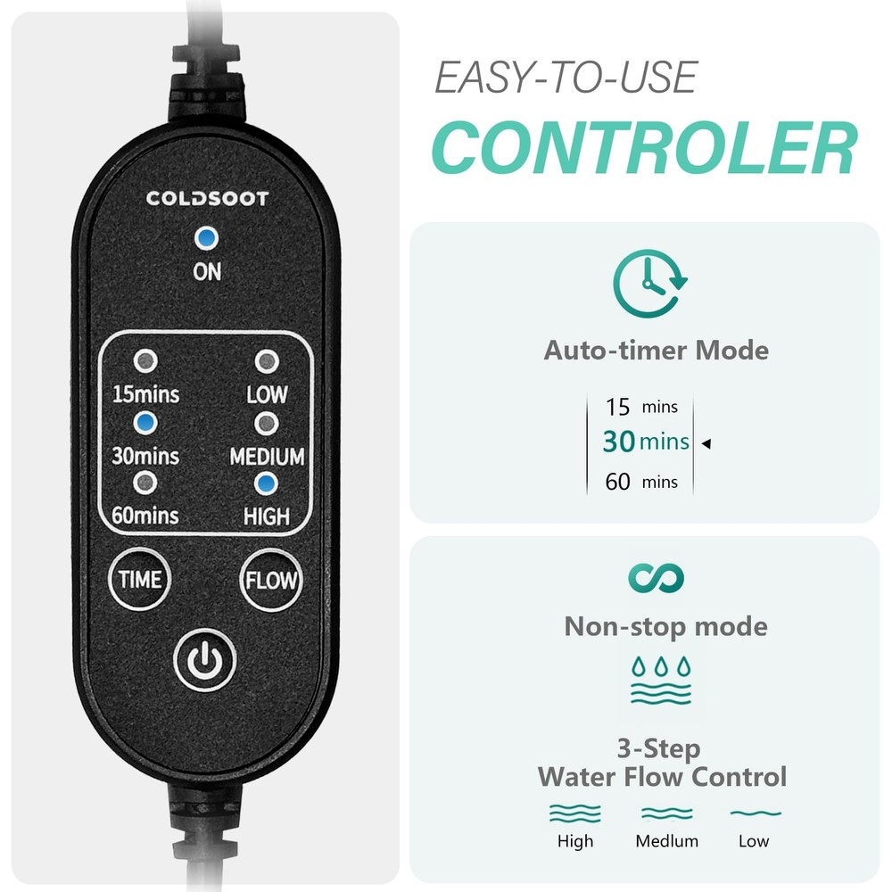 Cold Therapy Machine w/Timer Compact and Portable Ice Machine for Knee After ...