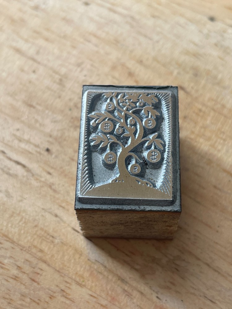 Printing Letterpress Printers Block Small Fruit Tree (523)