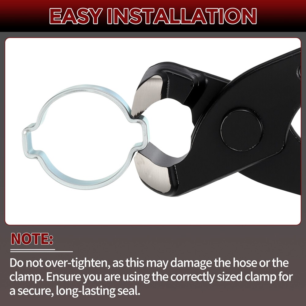 10 Pack Galvanizing Plate Double Ear Hose Clamps, Working Range 15-18mm