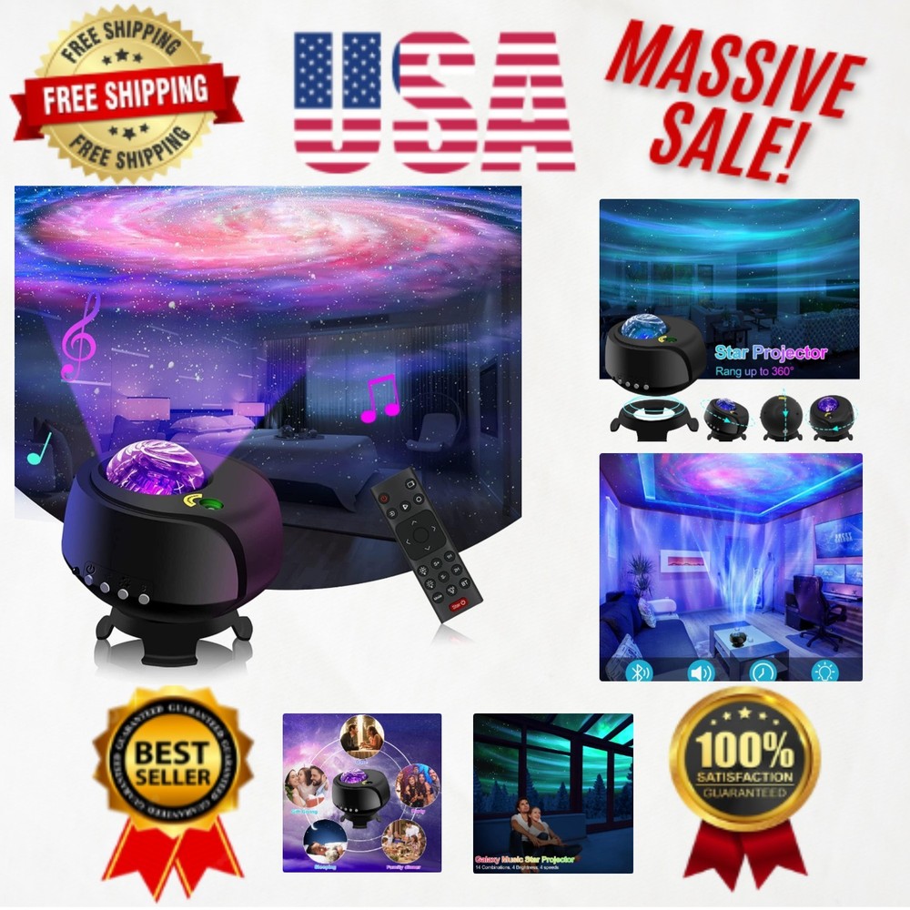 Galaxy Projector with Bluetooth & Adjustable Light: Modern Star Night Light