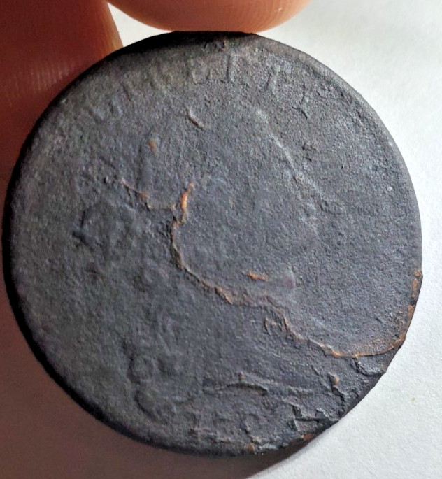 1799 Draped Bust Large Cent Key Date Env Damage
