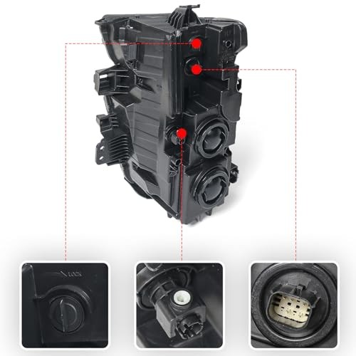 Halogen Headlight Assembly Pair Compatible with Chevy Right Passenger Side