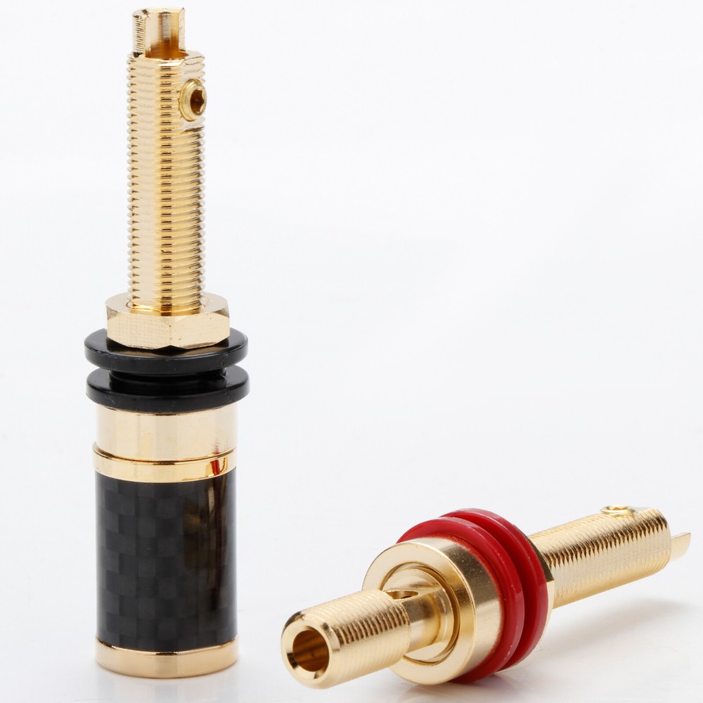 4PCS HIFI Binding Post Speaker Terminal Copper Banana Plug Socket Adapters DIY