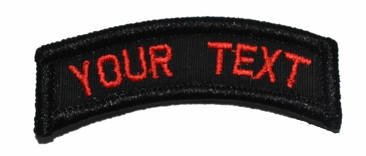 CUSTOMIZED Tab Military/ Patch with Hook and Fastener - Multiple Colors