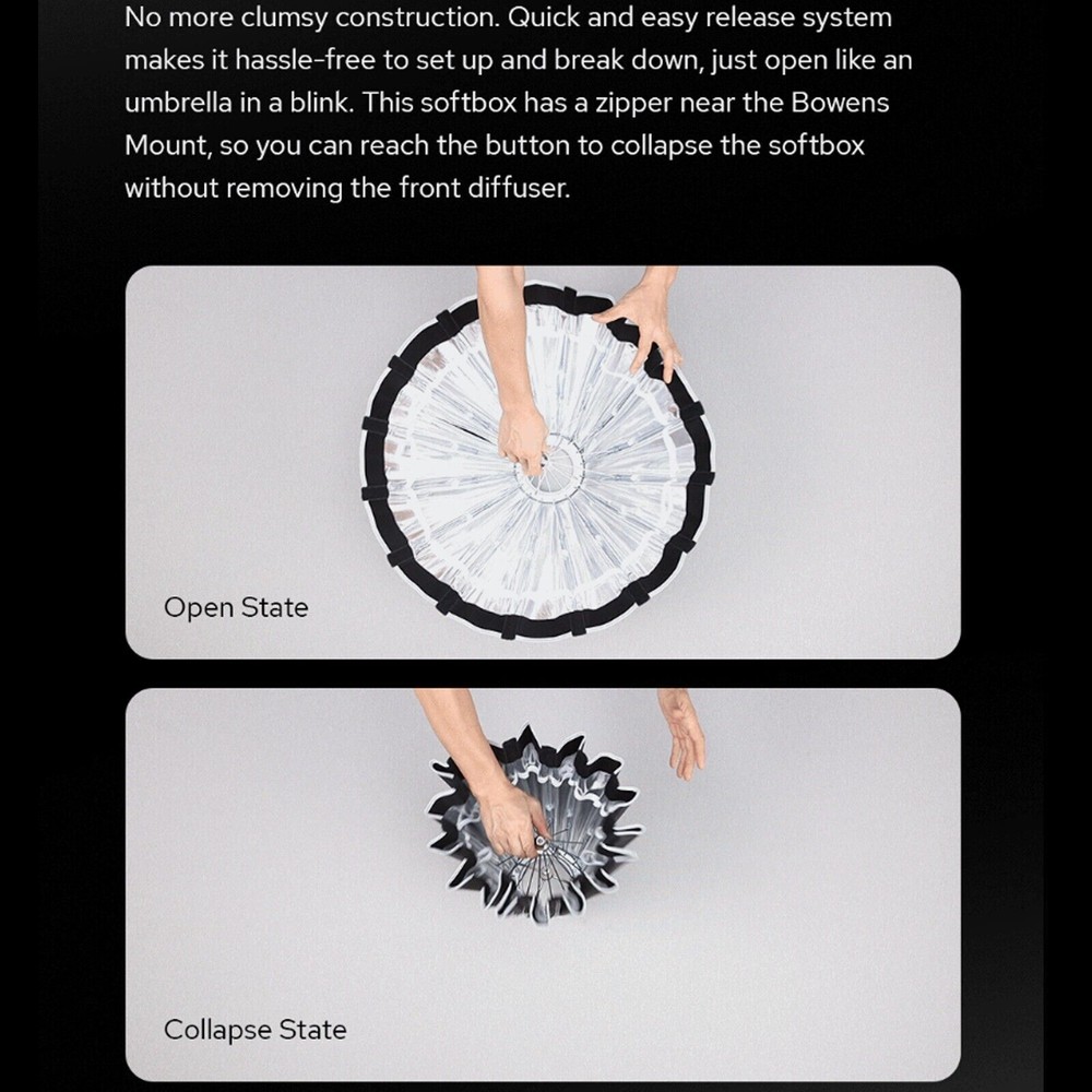 Godox S120T 120cm Umbrella Softbox Quick Release Soft Boxes Light Diffuser