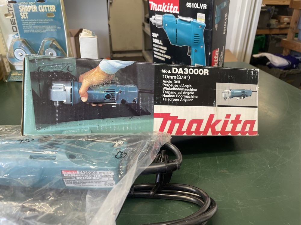 VINTAGE Makita DA3000R 3/8" Variable Speed Right Angle Drill Nice USA