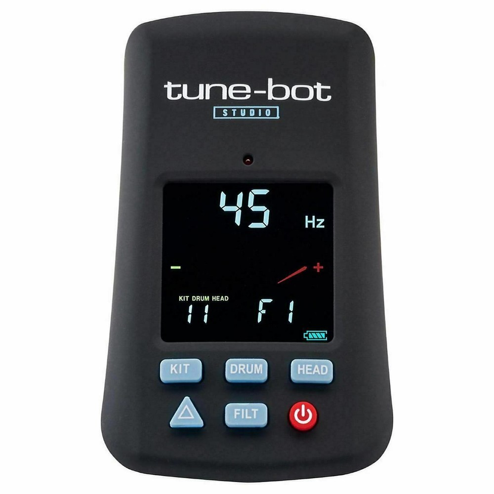 Tune Bot STUDIO Electronic Drum Tuner with Memory & Storage Case - Black