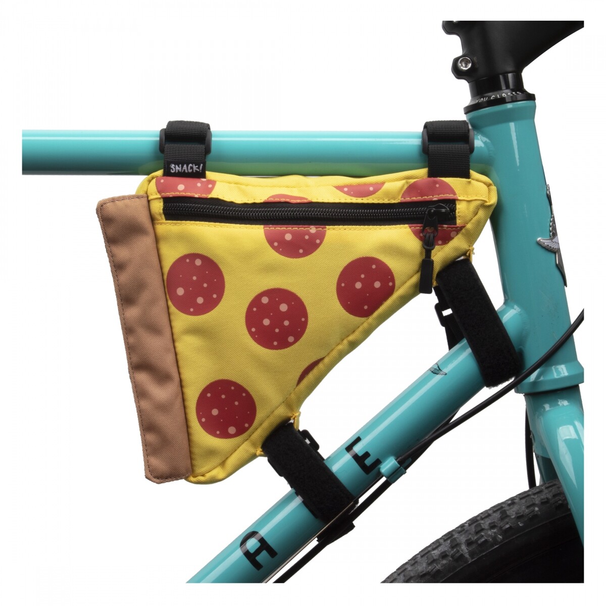 Snack! Pizza Frame Bag Pizza 10.8x1.92x7.48in Hook and Loop Straps
