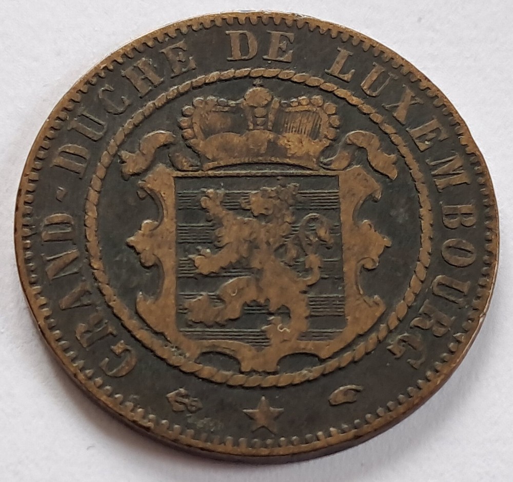 Luxembourg, 10 Centimes 1855
