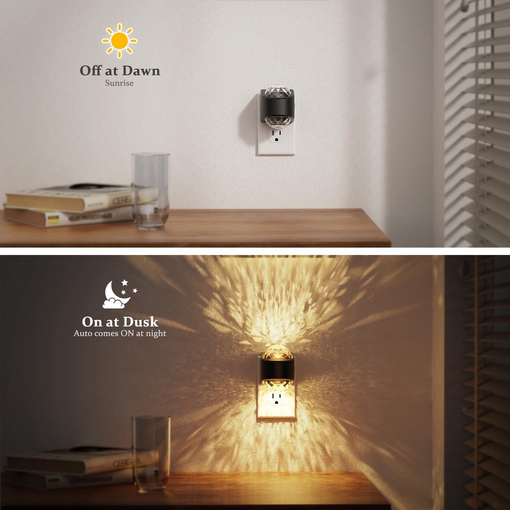 Night Lights Plug into Wall, Star Projector Night Light with 3000K Soft White...