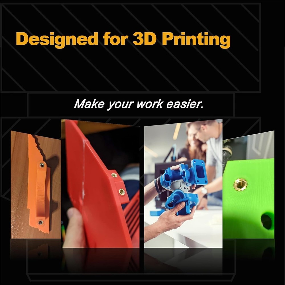 200 insertos roscados M2 para componentes de impresión 3D, tuercas moleteadas de