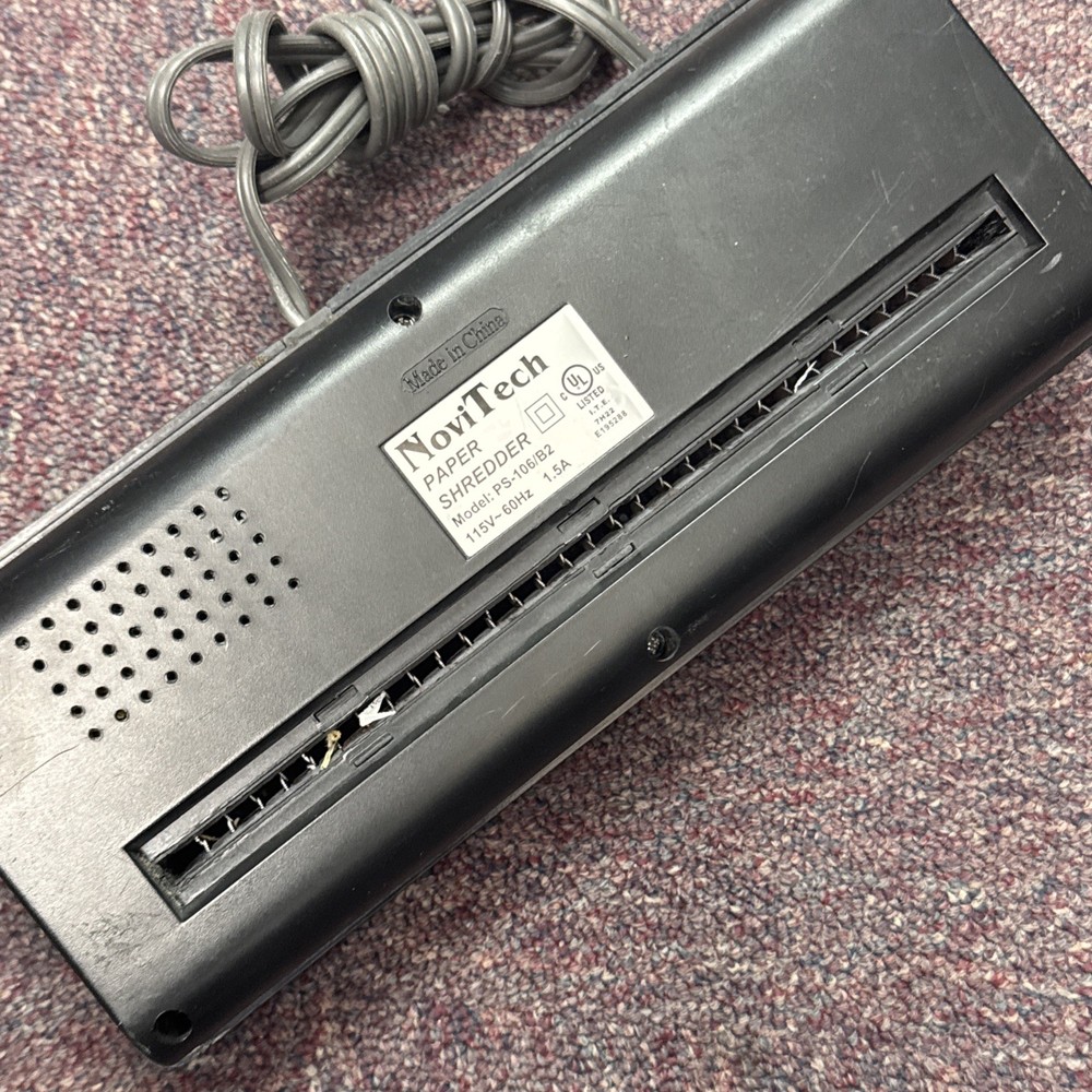 Novi Tech Portable Grey Paper Shredder Model # ps-106b2