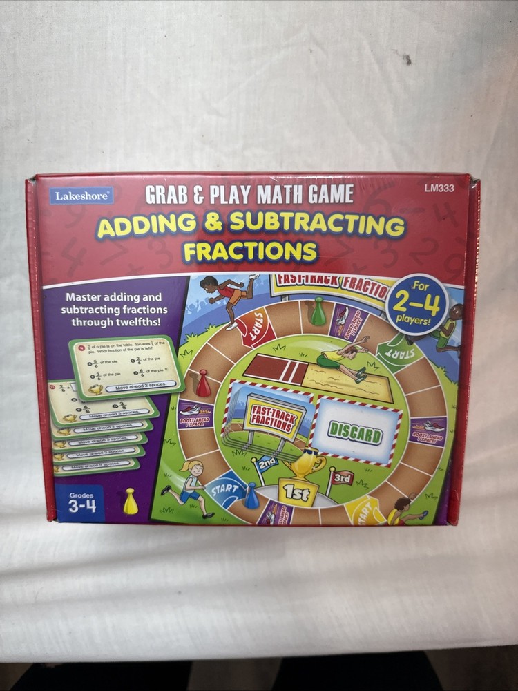 New Sealed Lakeshore Grab & Play Math Game Adding & Subtracting Grade 4-5