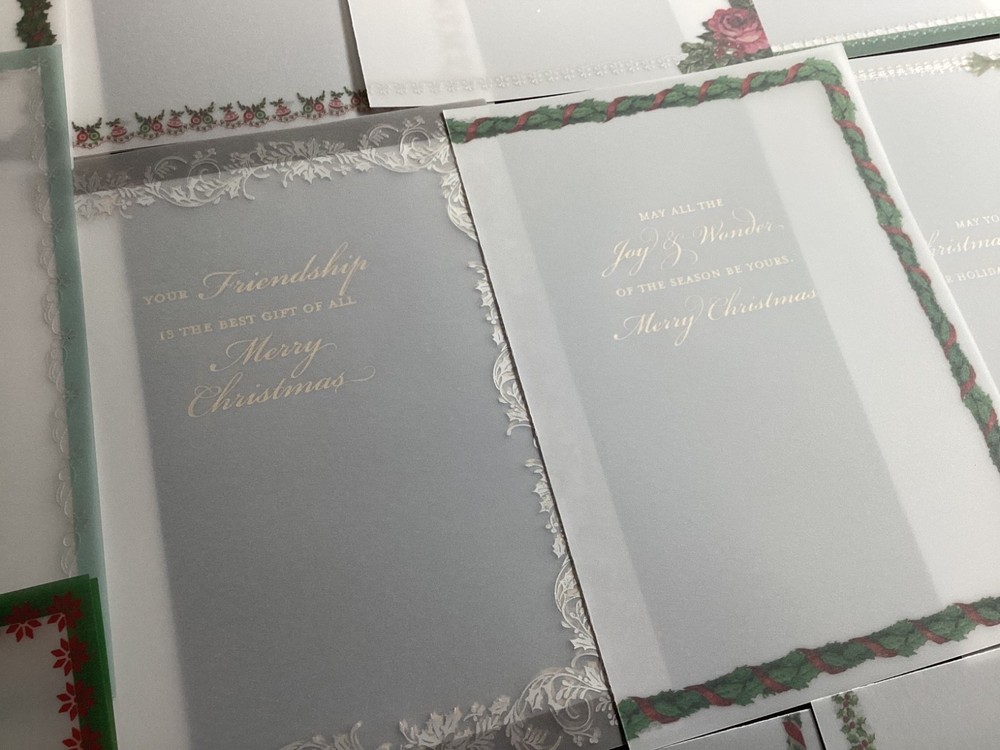 Anna Griffin Vellum Christmas Card Inserts 15pc