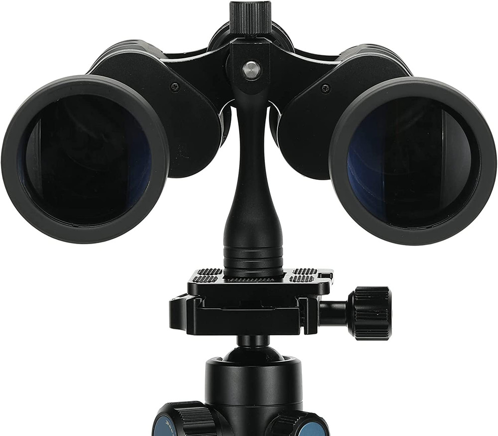 Binocular Tripod Adapter - 1/4-20 Inch Threading, Quick Release Mount (Black)