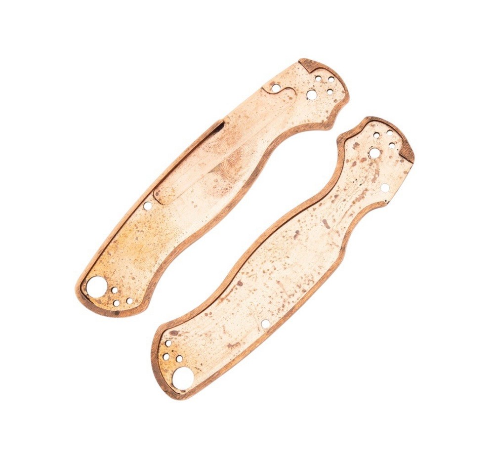 Scikio Custom Spyderco PM2 Copper Handle Scales