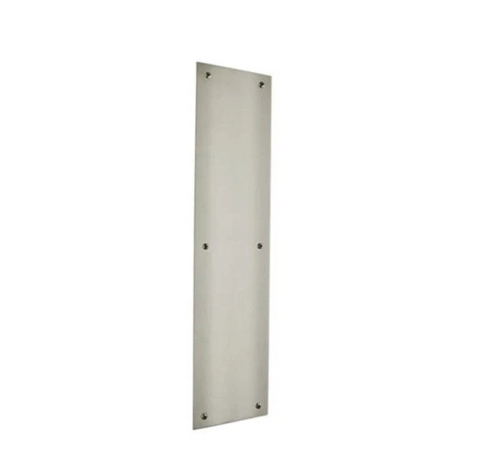 Baldwin 2123 Solid Brass Square Edge Push Plate 3.5" x 15" Polished Chrome Finis