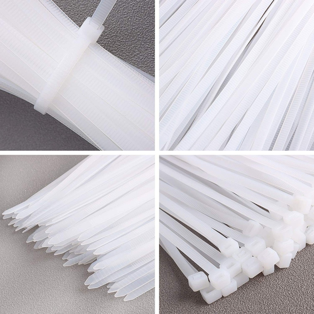 100pcs Zip Ties Plastic Cable Zip Ties Self-Locking Nylon Wire Ties Heavy Dut...