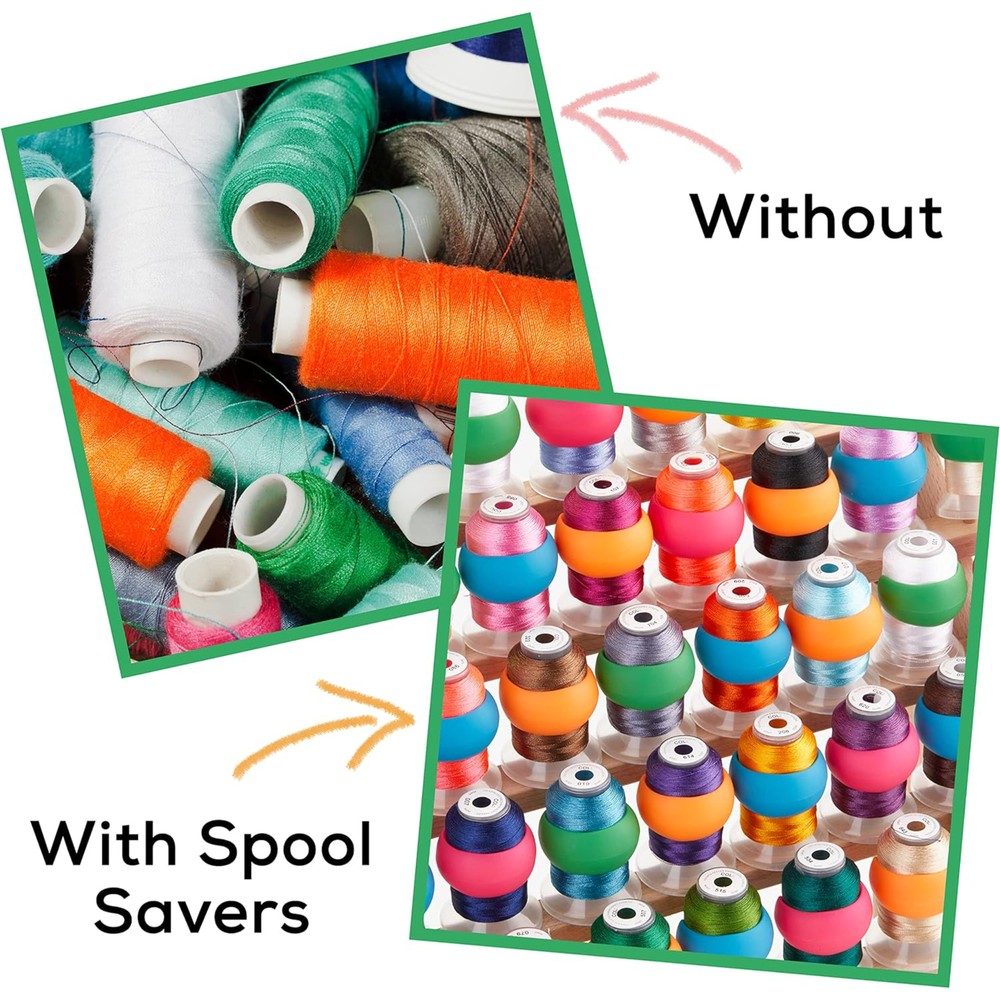 JumblCrafts 100 Pcs. Thread Spool Savers for Sewing & Embroidery Thread