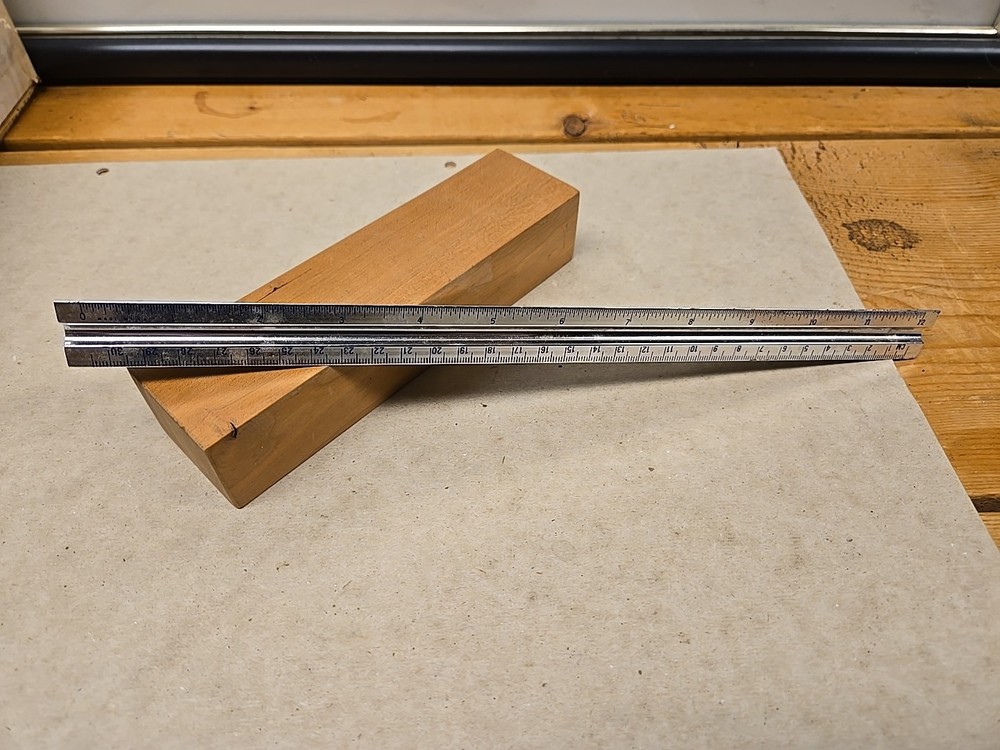 Rare Alcoa Scale Ruler Solid Aluminum Drafting/ Architect Ruler Rare 3 Sided