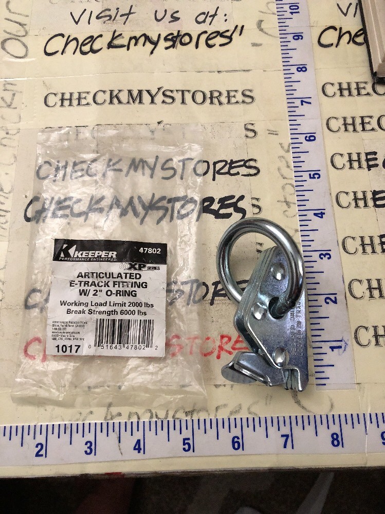 NEW KEEPER 47802 ARTICULATED E-TRACK FITTING W/2" O-RING