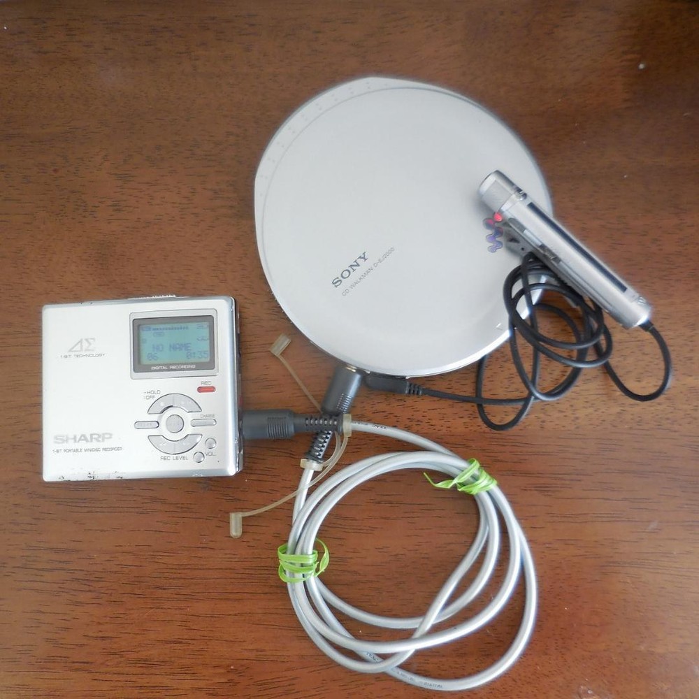 SHARP MD-DR7-S MD Recorder 1-BIT Portable Working Confirmed