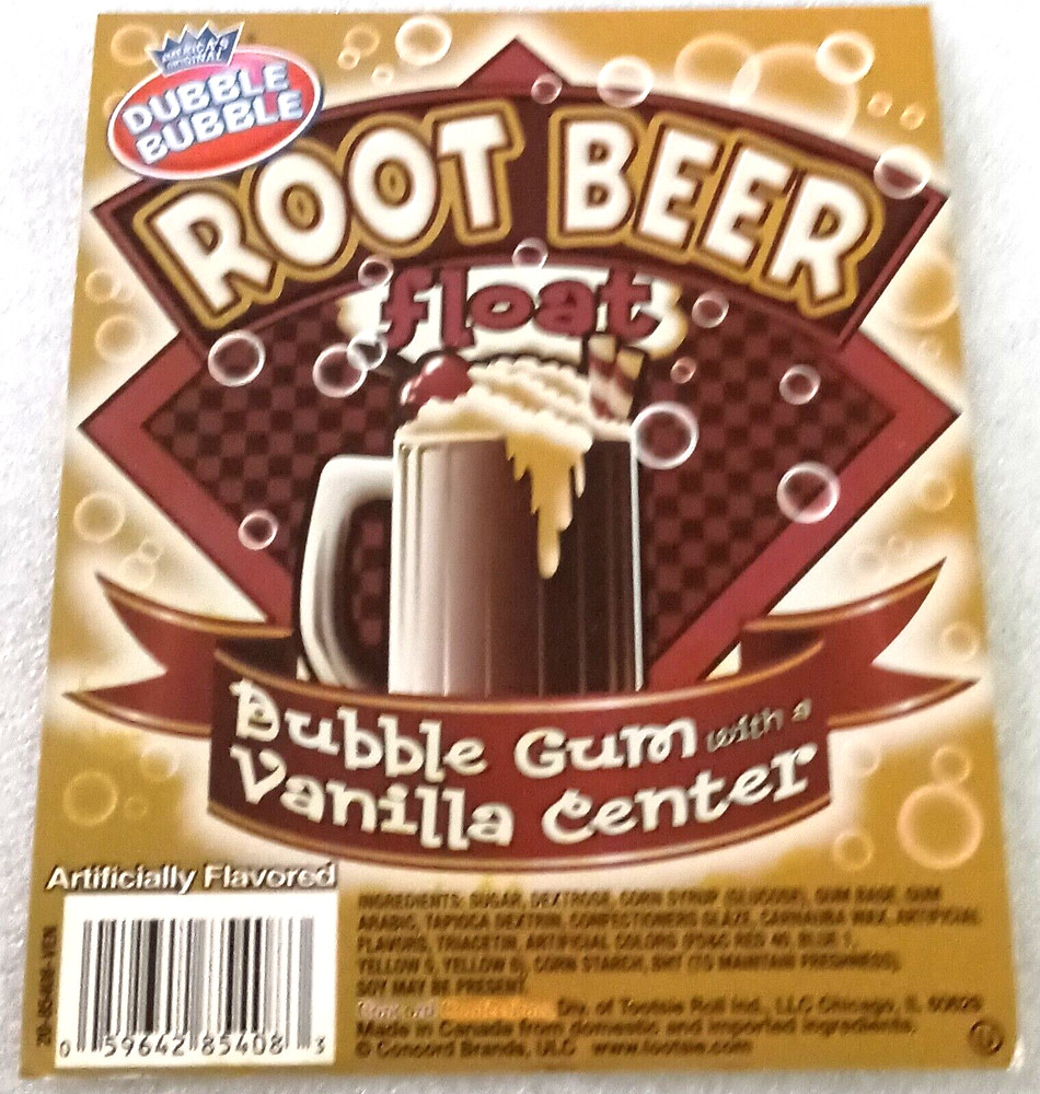 Dubble Bubble Root Beer Float Gum Machine Vending Display Card 2000s NOS NEW