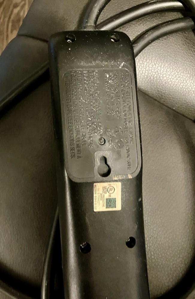 GE Power Surge Protector Black with Six Protected Outlets