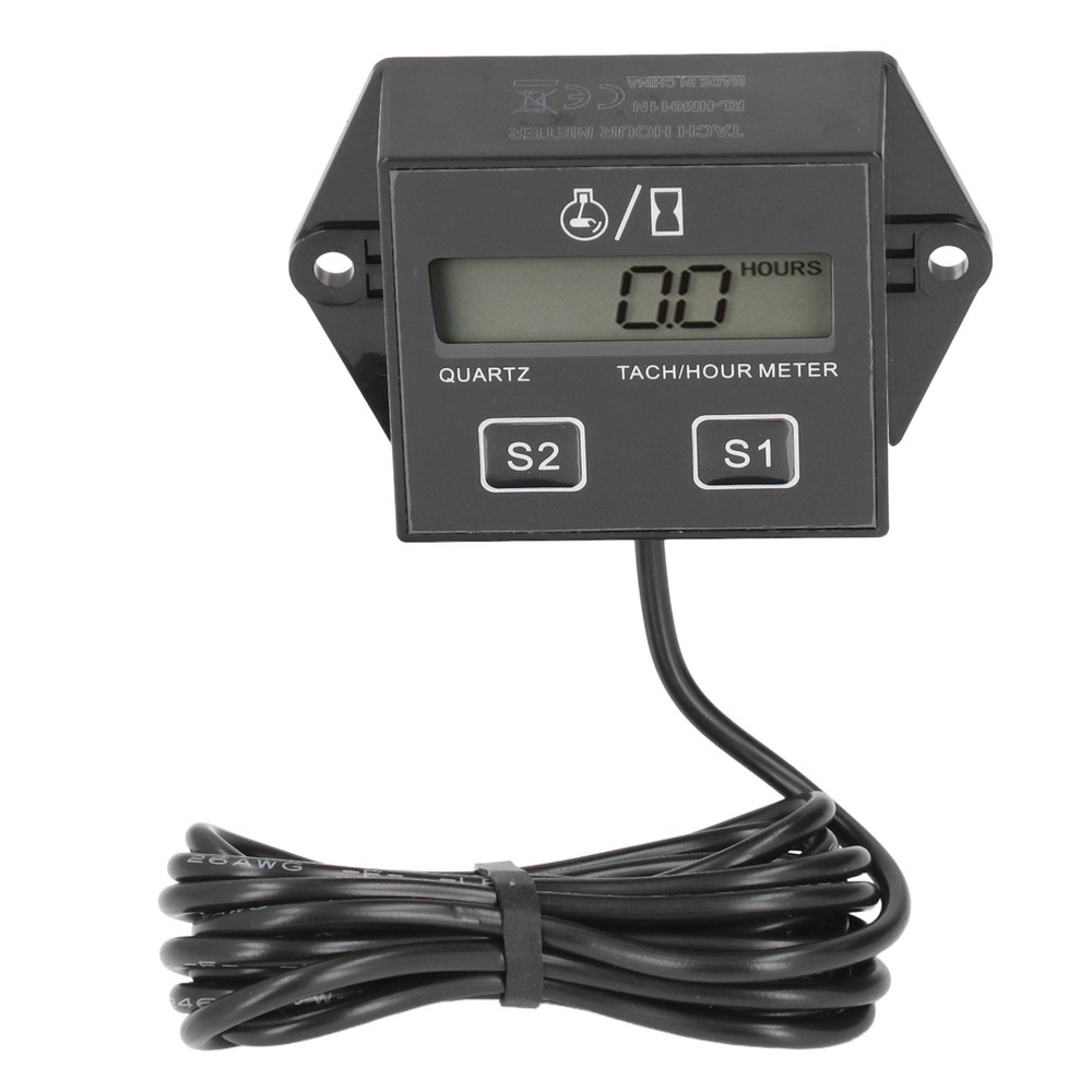 LCD Screen Motorcycle Tachometer Timer For 2/4Stroke Gasoline Engine Univer BXAL