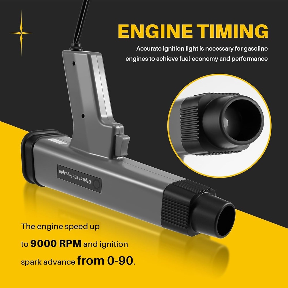 12V Car Digital Engine Timing Light with LED Display Ignition Timing Strobe Ligh