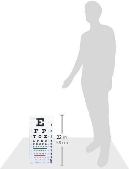 Visual Acuity Charts - 2-Pack Snellen & Kindergarten Eye Charts, 20ft Usage