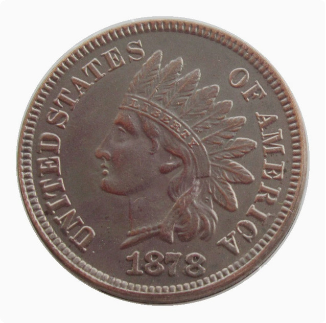 1878 Indian Head Cent Penny, Gorgeous RED, Superb
