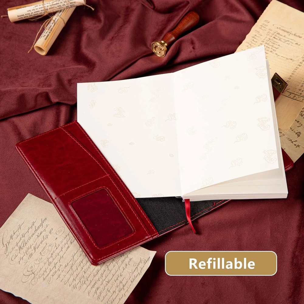 Dragon Leather Journal Notebook, Diary with Combination Lock, Lined/...