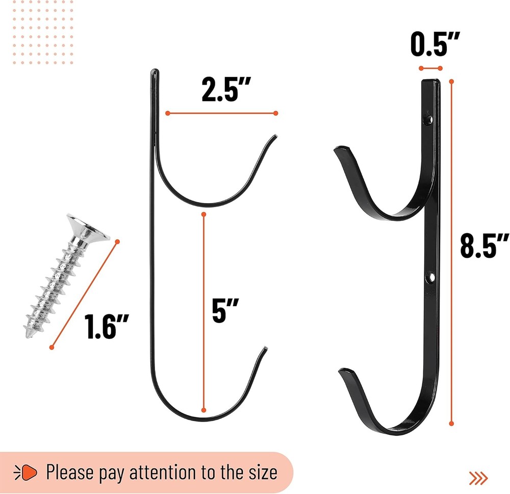 Pool Pole Hanger - 2 Pack, Pool Equipment Hooks for Poles and Hose, Accesso