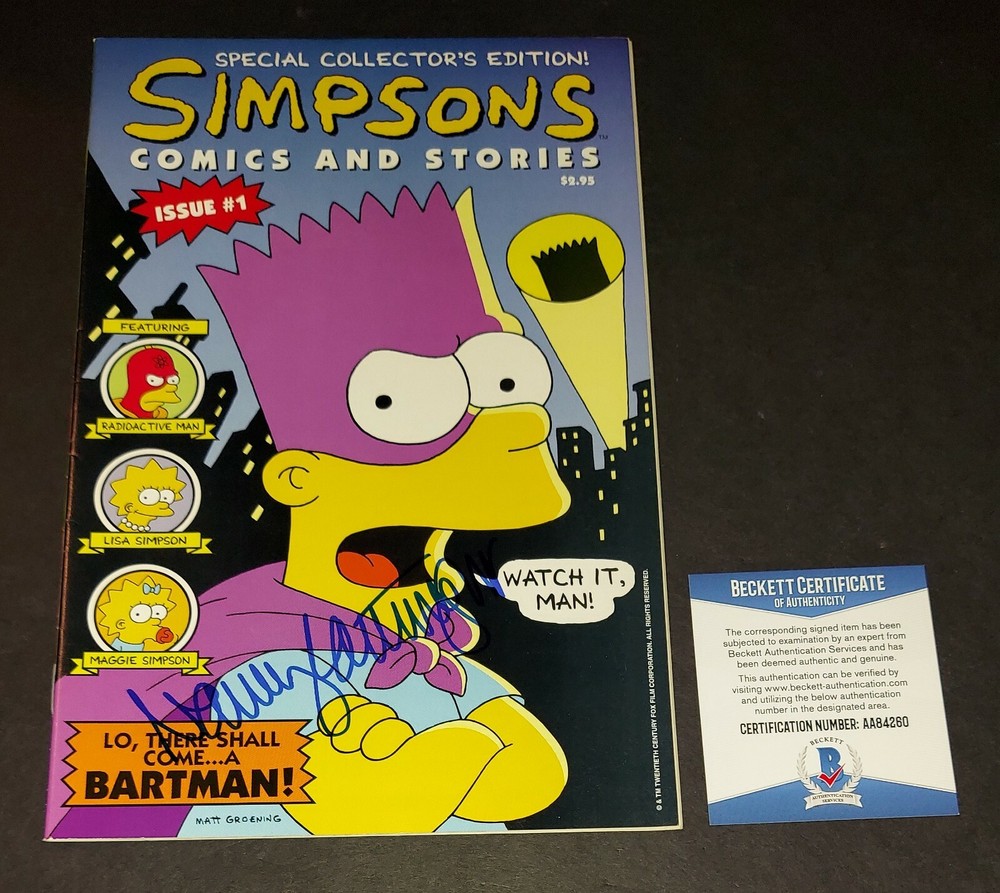 Nancy Cartwright Signed Autographed Bartman comic issue #1 Beckett BAS COA