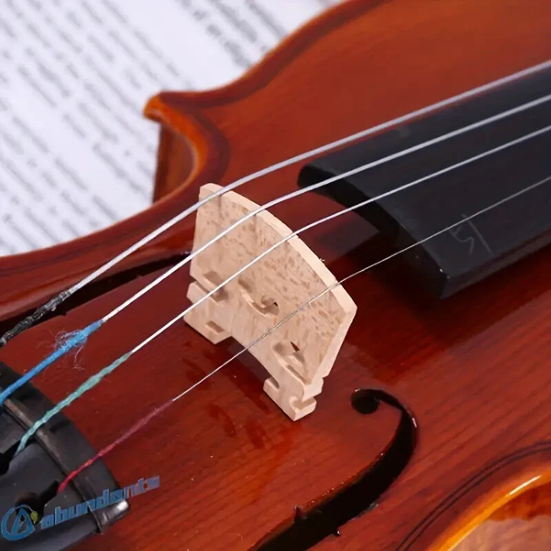 Premium Maple Violin Bridges for 4/4 Size - Durable, Precision-Cut Replacement