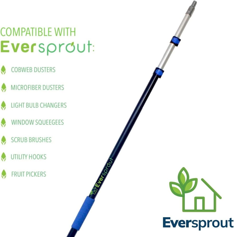 Effortless 3-Stage Cobweb Duster with Telescoping Pole – Hand-Packaged Quality