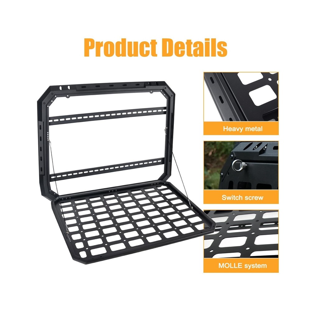 Multifunctional Rear Window Storage Panel Compatible with 2007-2018 Jeep Wran...