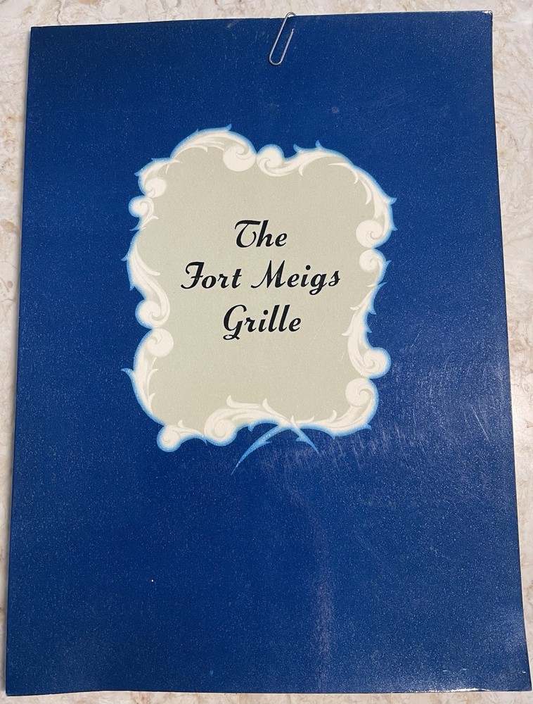 1955 Fort Meigs Restaurant Menu Ohio