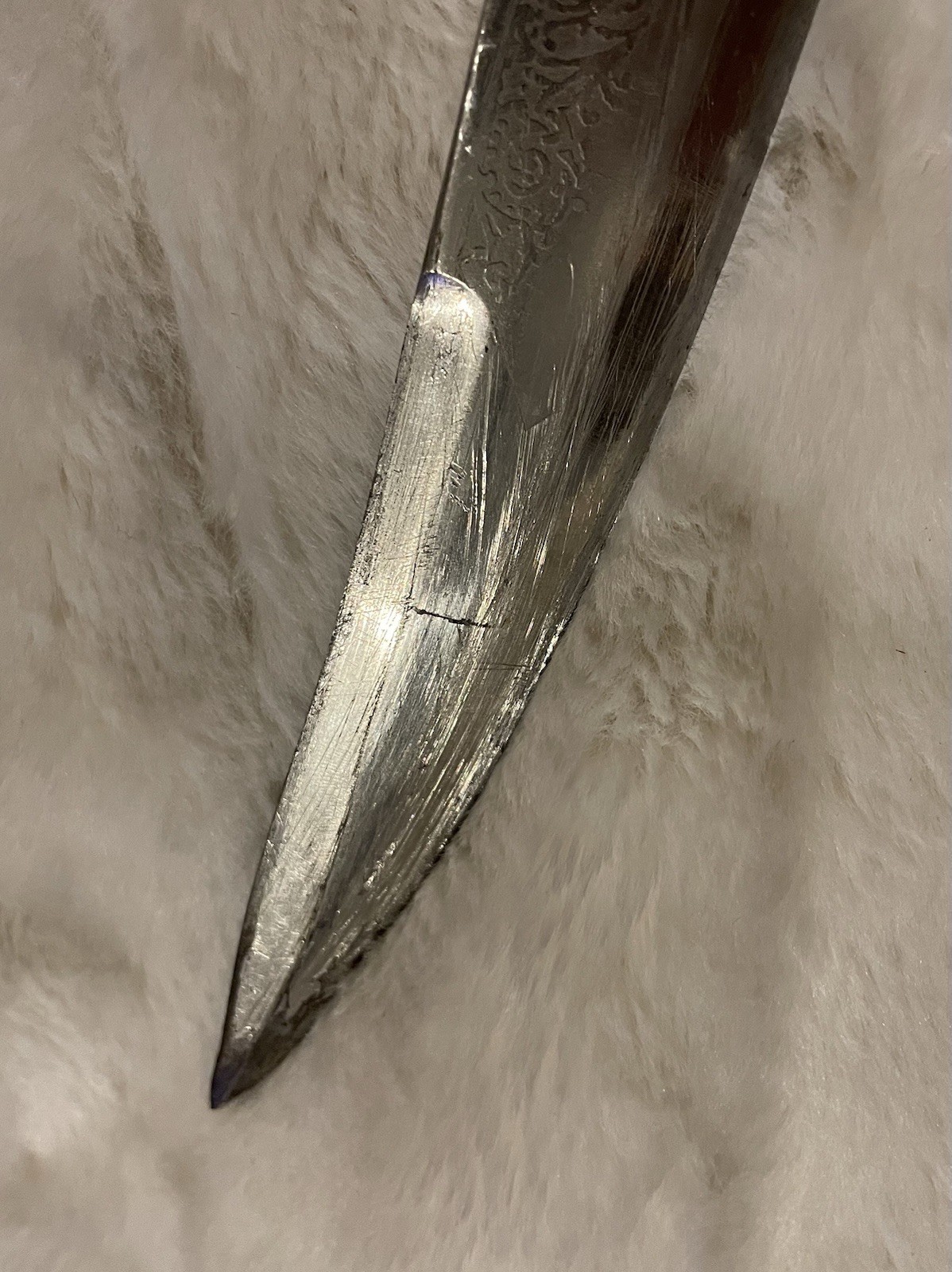 VIntage Shamshir India Dress Sword with Brass Scabbard 22”