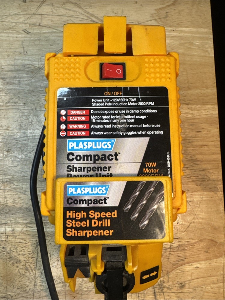 Plasplugs Compact Sharpener Unit For Drill Bits, Or Knife, Scissors