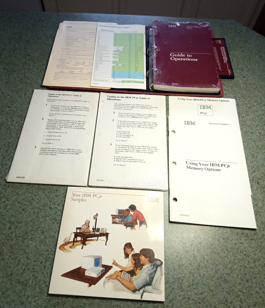 IBM PCjr Hardware Reference Library Guide to Operations 1983 First Edition. LOOK