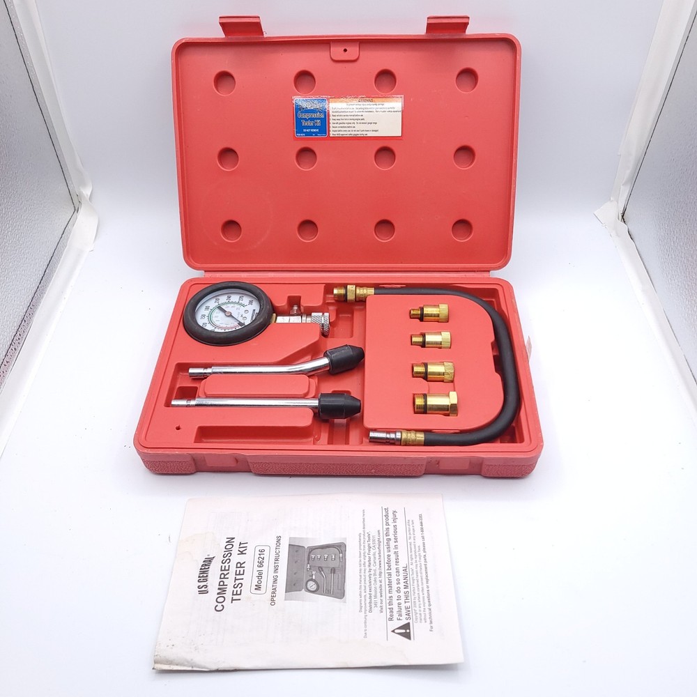 U.S. General Compression Tester Kit 66216 Complete Set