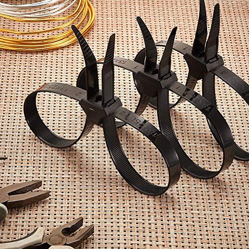 20 Pcs Heavy Duty Double Locking Zip Ties Disposable Plastic Cable Ties