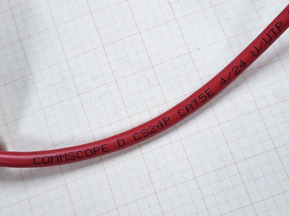 Commscope CS24P 24/4P Cat5E U/UTP WebTrak Plenum Network Cable CMP Red /100ft
