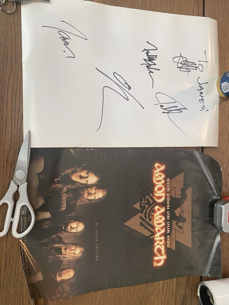 Amon Amarth WITh ODEN ON OUR SIDE 2000 2 posters one signed