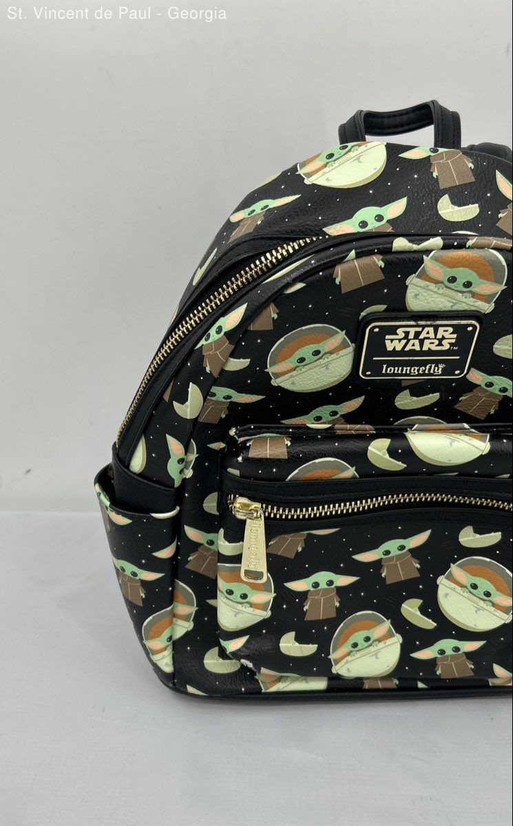 Disney Parks Loungefly Grogu Baby Yoda STAR WARS Mandalorian Mini Backpack VGC